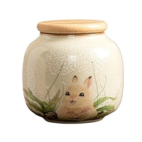 Fire Kirin Ceramic Tea Canister - 9oz Airtight Jar With Cute Animal Design For Tea & Coffee Storage