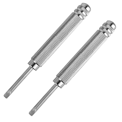 Iyowei 2Pcs Herramienta de Relojería Herramienta para Abrir Tapa Reloj, Llave Abrir Relojes de Acero Inoxidable Herramienta Profesional para Quitar Tapa de Reloj para Cambiar Pila de Reloj (12.9cm)