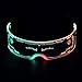 ZoneYan Leuchtende Brille, Led Brille, Cyberpunk Brille, Futuristische Elektronische Brille, Party Brille Leuchtend, Farbwechselnde, Konzert, Bar, Nachtleben, Party, Versammlungen
