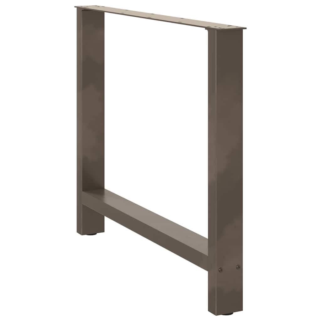 Gambe per tavolo da pranzo in acciaio, 2 pezzi, 90 x 72-73 cm
