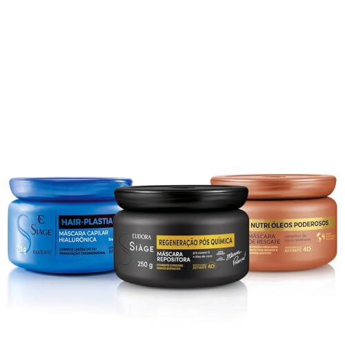 Eudora Kit Siàge Cronograma Capilar para Cabelos com Química (3 itens)