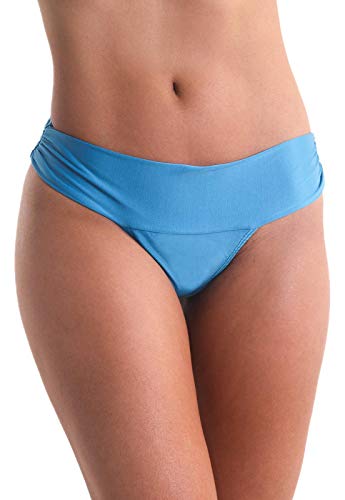 Calcinha Biquíni Avulso Cós Alto Orquídea - Azul Claro - P