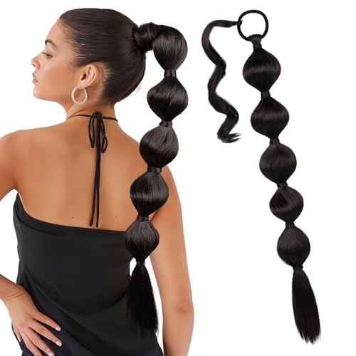 LONAI Bubble Ponytail Extension for Women,28 Inch Long Braided Wr...