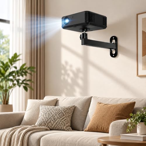Image of ZORBES Projector Stand Wall and Ceiling Mount 360 Rotation for Home Office