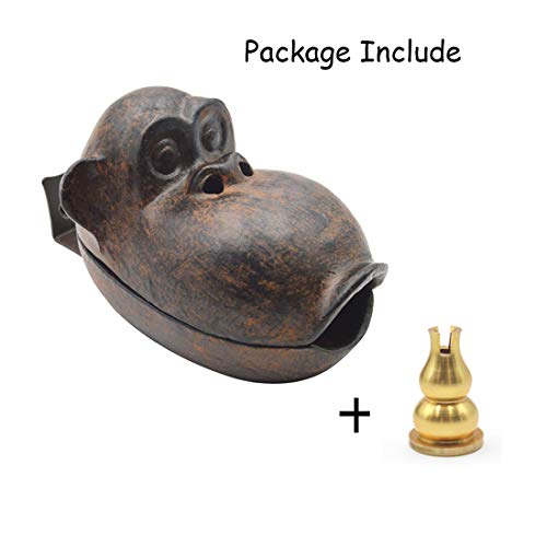 Cigar Ashtrays Outdoor for Patio, Home Office Countertop Decor Ash Holder Large Ash Tray, Cast Iron Funny Monkey, Best Gift for Smoker - Thumbnail 6