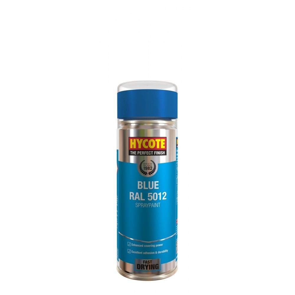 Hycote Schnelltrocknender Aerosol-Autospraylack, Blau RAL 5012, 400 ml