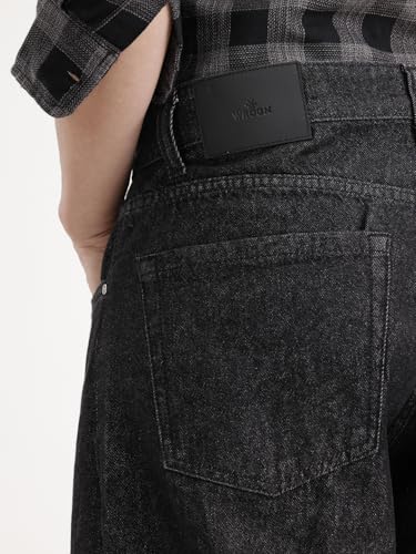 Image of WROGN Men's Cotton Jeans | Mid Rise | Loose Fit