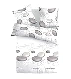 Con cierre de cremallera. Zen – SoulBedroom 100% algodón ropa de cama (funda nórdica y funda de almohada de 80 x 80 cm), 100% algodón, blanco, 240 x 220 cm