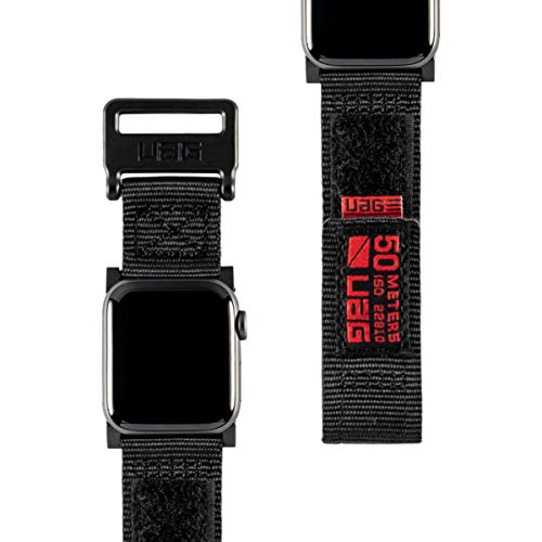 URBAN ARMOR GEAR UAG Compatible with Apple Watch 42/41/40mm iWatch Series 11/10/9/8/7/6/5/4/SE3/SE2/SE, High Strength Nylon Weave Replacement Strap, Active Black