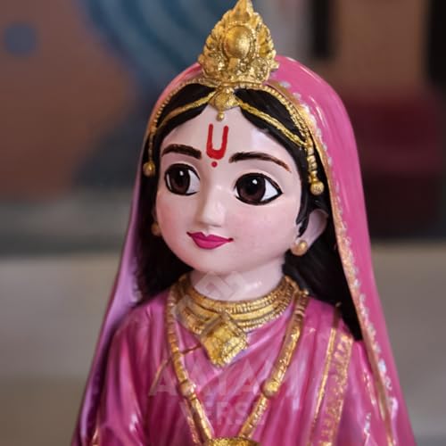Image of Manmohak Radha Krishna Idol - 6 Inch UV Resin Murti | Hand-Painted Divine Couple Statue for Home Decor, Temple & Gifting