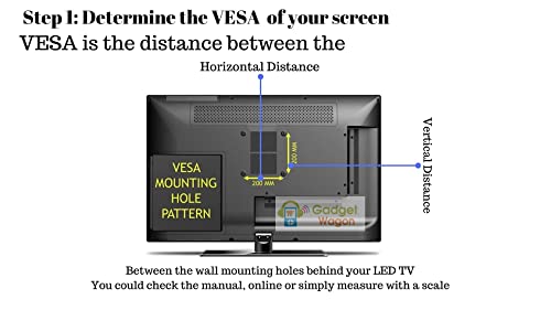 Image of Gadget Wagon 32 to 65 Inches LED TV Wall Mount | 50 Kgs Weight Capacity | Heavy Duty