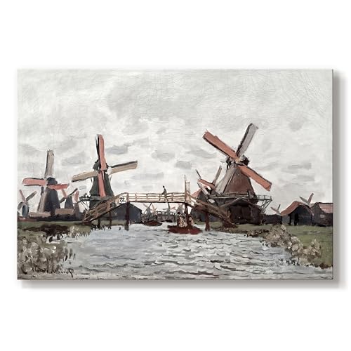 Claude Monet | Windmills near Zaandam | Canvas Wall Art | LT627