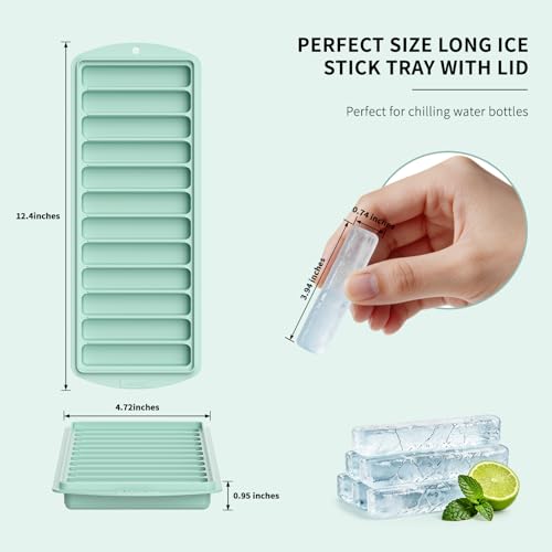 Molde de silicona para hielo con tapa y 2 bandejas miniatura 4
