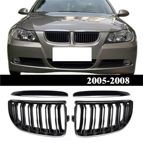 Calandre double lamelles noir brillant pour relooker la face avant BMW E90 E91 - 2