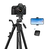 Fotopro Camera Tripod with Remote 1/4 Screw Quick Release Plate and Phone Mount Lightweight Portable