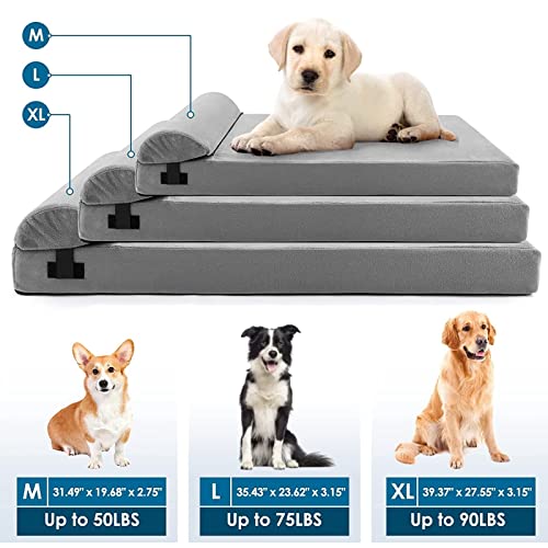 farexon Memory Foam Dog Bed for Medium, Large, Extra Large Dogs, Orthopedic Dog Bed Waterproof Mattress with Washable… - Image 6