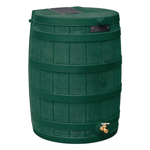 Image of Good Ideas Rain Wizard Water Collection Barrel, 50 Gallon, Green