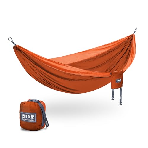 ENO DoubleNest Hammock - Lightweight, Portable, 1 to 2 Person Hammock - for Camping, Hiking, Backpacking, Travel, a Festival, or The Beach - Canyon/Coral