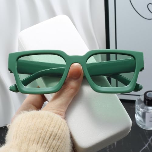 Lunettes de soleil petit rectangle vert pour sublimer votre regard