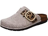 Rohde Damen Pantoffel Hausschuh Softfilz Rodigo-D 6190, Größe:38 EU, Farbe:Beige