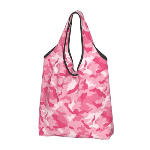 Sac fourre-tout réutilisable femme grand format pliable motif camouflage lot de 2