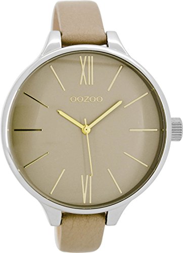 Preisvergleich Produktbild Oozoo Damenuhr mit Lederband 45 MM Sand / Sand C8636