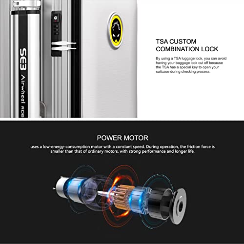 Se3S Airwheel Smart Rideable Suitcase, Lightweight Electric Luggage Scooter For Travel With Digital Lock, Waterproof And Lightweight #TOP5