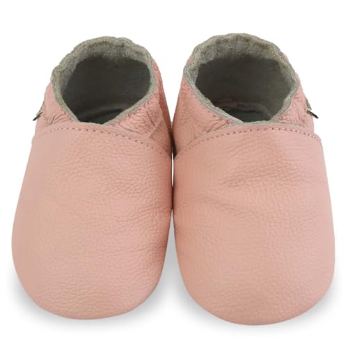 Crib shoes baby moccasins for boys girls toddler soft leather baby walking shoes slippers Rosa 6-12 months infant
