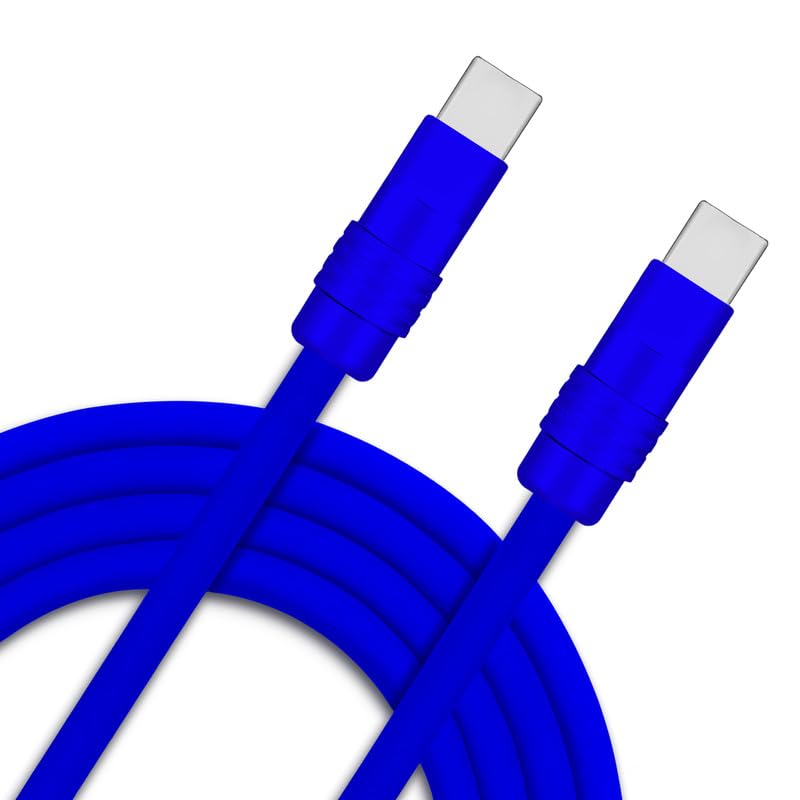 Chubby 3.0 Extra Long Fast Charging Cable Durable USB Type-C Cables USB C to A Quick Charger Cord, Dark Blue+Dark Blue Type-C to Type-C, 16.4 FT