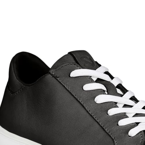 ECCO Men's Street Tray Sneaker, Black/White, 9-9.5 M US4