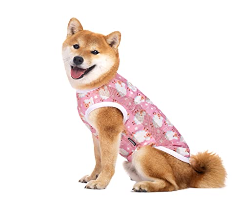 Image of HDKUW Pet Clothes,Dog Summer T-Shirt Cool Breathable Sunscreen Dog Vest Clothes Outfit Costume for Medium Large Dogs Pink Sheep XS