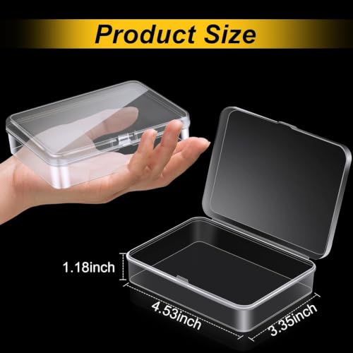 Image of 100 Pcs Plastic Crayon Box with Lid, Clear Crayon Organizer Crayon Holder Case Crayon Storage Containers for Art Crafts School Classroom Supplies (100)
