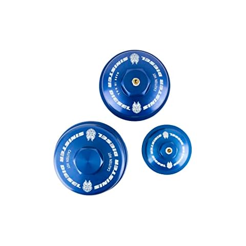 SINISTER DIESEL BILLET BLUE CAP KIT FOR FORD POWERSTROKE 2008-2010 6.4L Cover