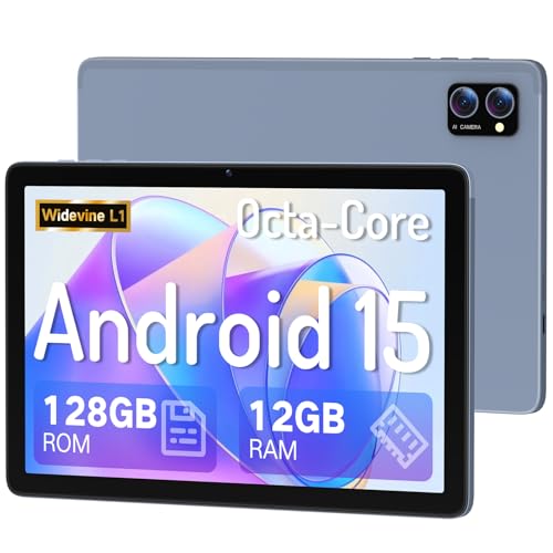 Image of JUNYANG Tablet 10.1 inch Android 15,128GB ROM+12GB RAM (2TB Expand), Octa-Core Processor | 1280x800 HD Touchscreen | 8H Long Battery Life | Dual Camera(13MP+5MP) | 5G WiFi Tablet PC | Widevine L1
