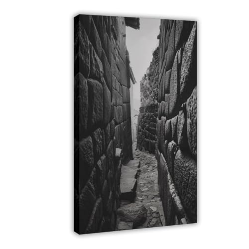 Poster Machu Picchu noir et blanc pour embellir un petit mur vide