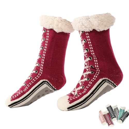 Ultra-Thick Cashmere Slipper Home Socks, Cashmere Socks, Warm, Non-slip and Fashionable, Meeting Women's Autumn and Winter Home and Travel Needs