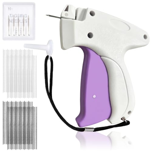 Image of AISOSO Handheld Tagging Gun for Clothes, with 3000 Fasteners, White | Includes 0.5mm Needle Quick Clothing Fixer, 1500pcs Each in Black & White, for Securing Cuffs, Collars, Tags