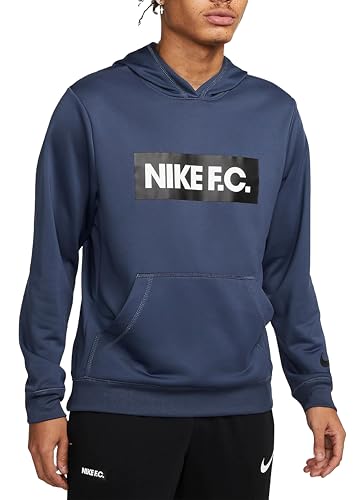 Nike F.C. Dri-FIT Libero Soccer Hoodie Large Navy