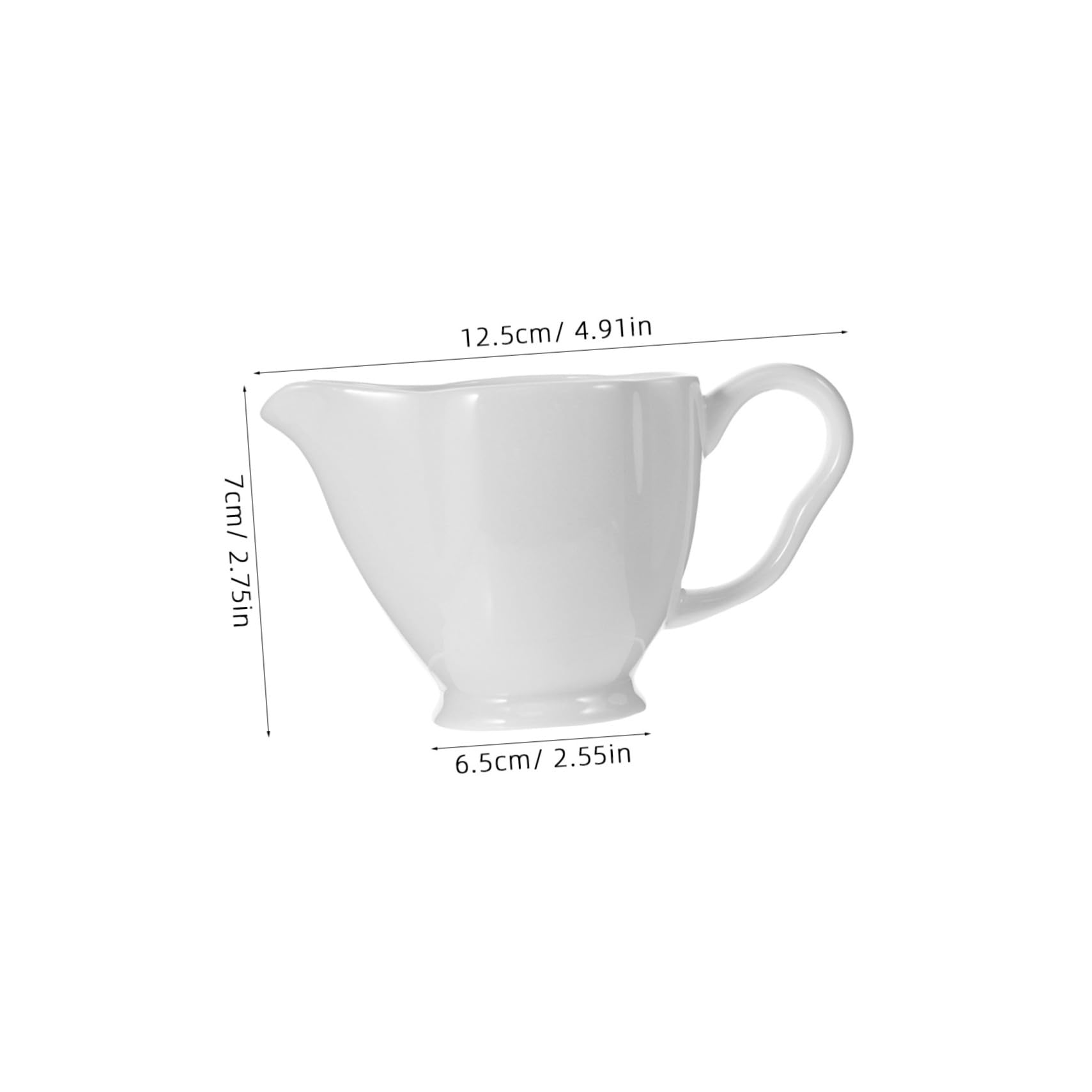 Unomor Mini Milk Creamer Pitcher 150ml Ceramic Jug Easy to Clean for Coffee Tea Kitchen