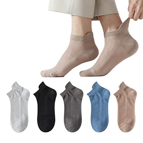 Unisex Ankle Socks Ultra Thin Breathable Dry Fit Low Cut Athletic Socks for Men Women 5-10 Pack (MIX06(5 Pairs),Medium)
