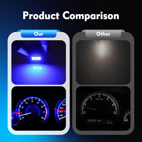 Kit 10 Lámparas LED para Control de Clima Auto 12V Azul miniatura 5