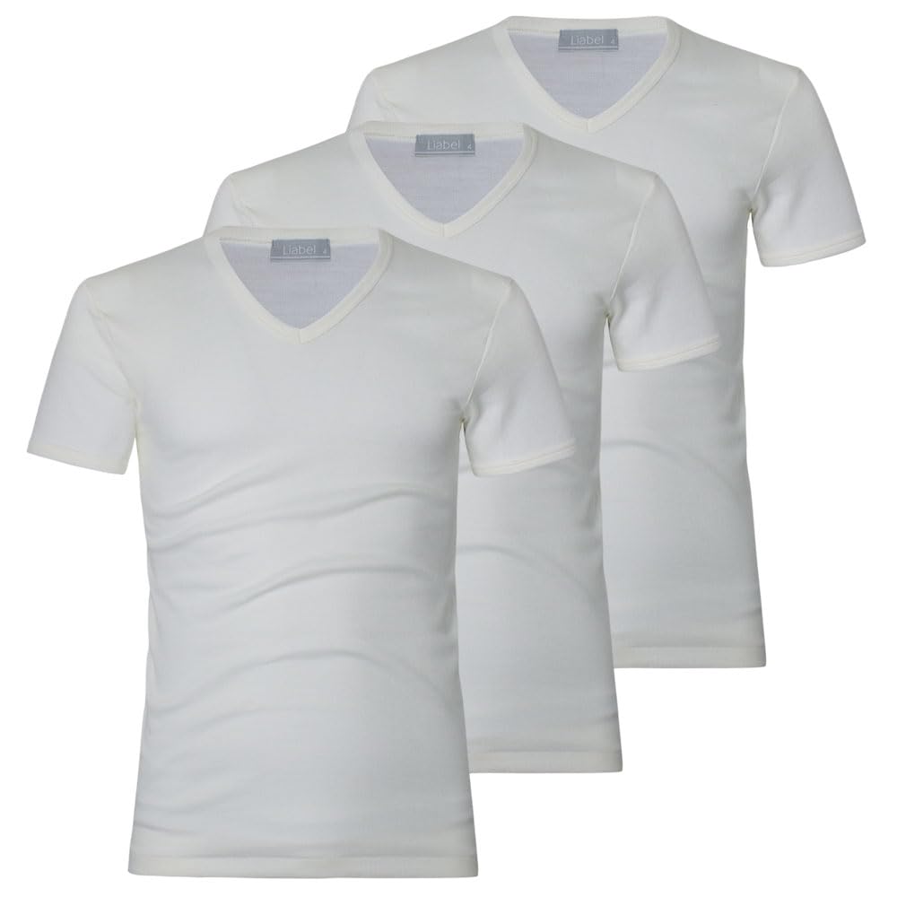 MAGLIA INTIMA UOMO LIABEL LANA E COTONE 5321/23 MANICA CORTA TAGLIE 3 4 5 6 7 8 BIANCO (7 54 XXL IT UOMO