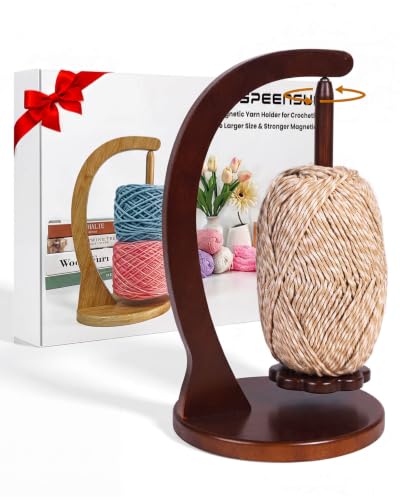 Image of SPEENSUN Magnetic Yarn Holder for Crocheting, Large, Black Finish