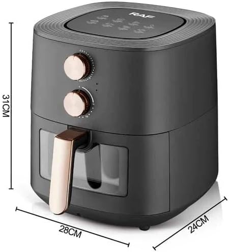 RAF R.5233 Air Fryer with dimensions labeled