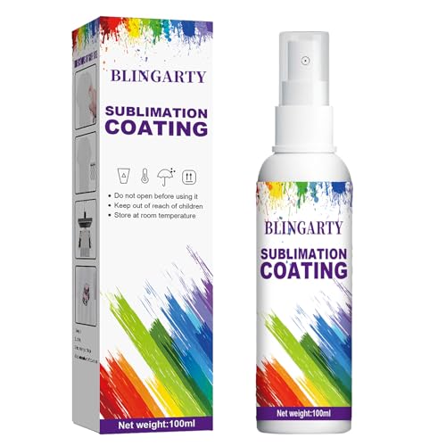 BLINGARTY Sublimationsspray Sublimation Coating Spray Sublimationsspray Für Baumwolle T-Shirt Karton Holz Segeltuch Handtasche Und Alle Stoffe Schnell Trocknende Super-Haftung Hochglanz 100 ML