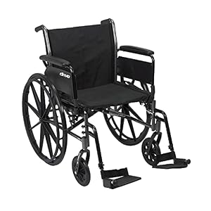 Drive Medical Cruiser III Leichtgewicht Rollstuhl Schwarz 50,8 cm