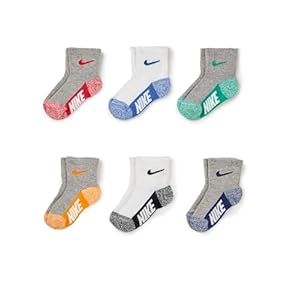 Nike Kids’ 6-Pack Multi Logo Baby/Toddler Socks