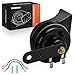 A-Premium Snail Horn High Tone Universal Electric Horns - 12V 110dB - Compatible with most Universal Car, Trucks, Scooter, Motorcycles & Special Vehicles, 80 mm