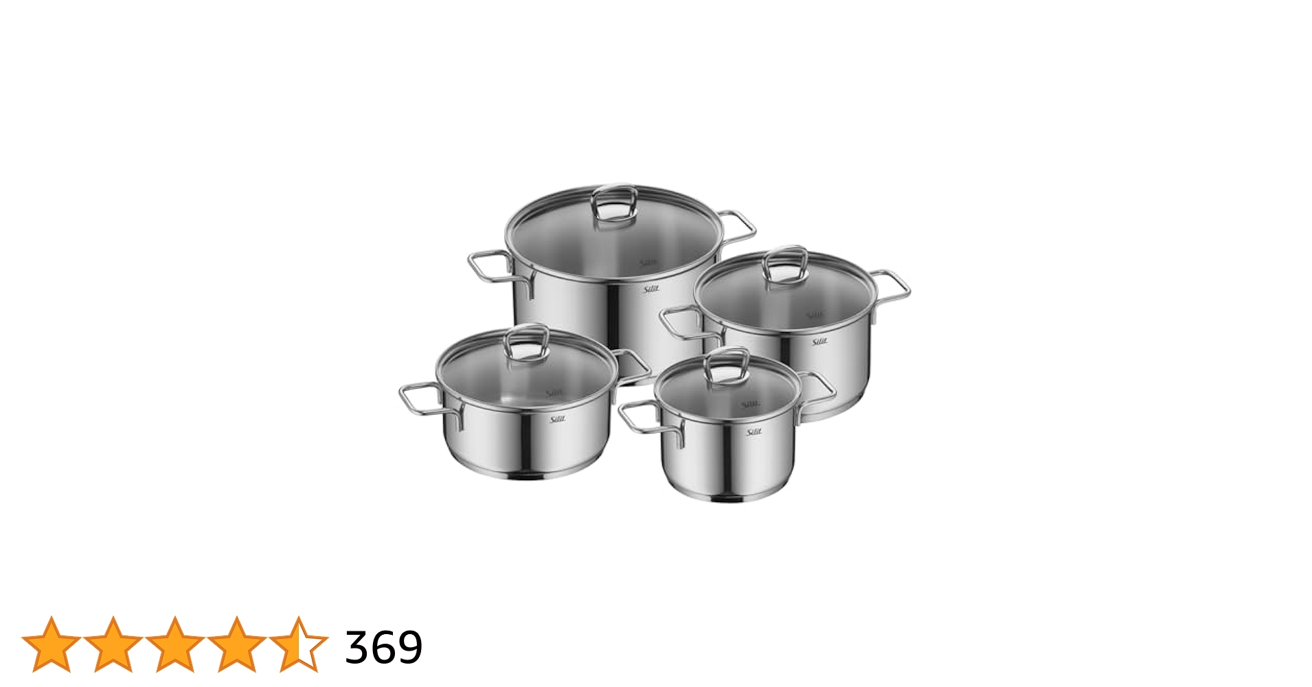 Amazon.com: Silit Alicante 4-Piece Saucepan Set with Glass