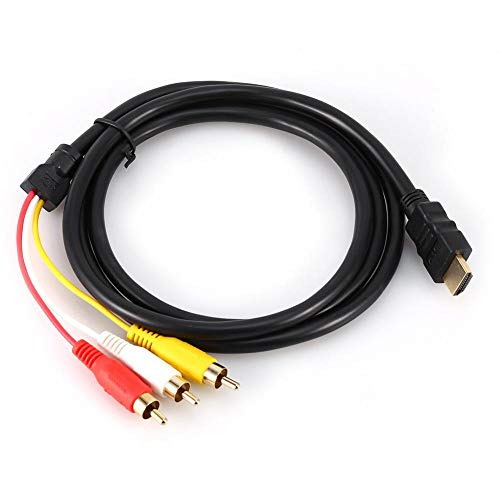 Ailao Convertidor RCA a HDMI, 1,5 m 5 pies HD 1080P HDMI macho a 3 RCA AV Audio Video Converter Cable Adaptador de cable